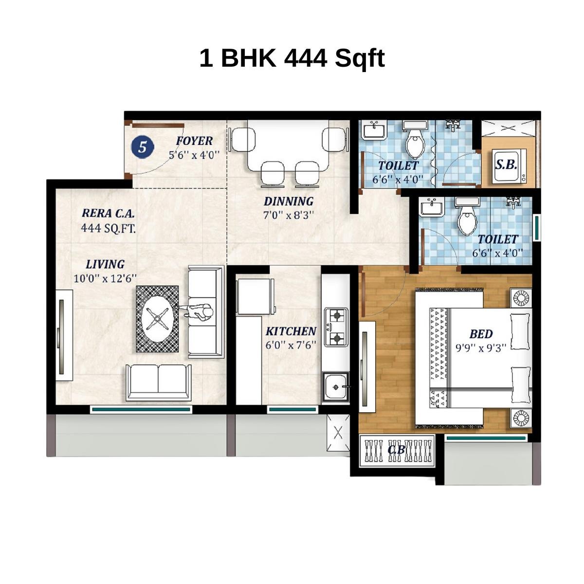 Larkins-Nest-Floor-Plan-1-BHK-444-Sqft