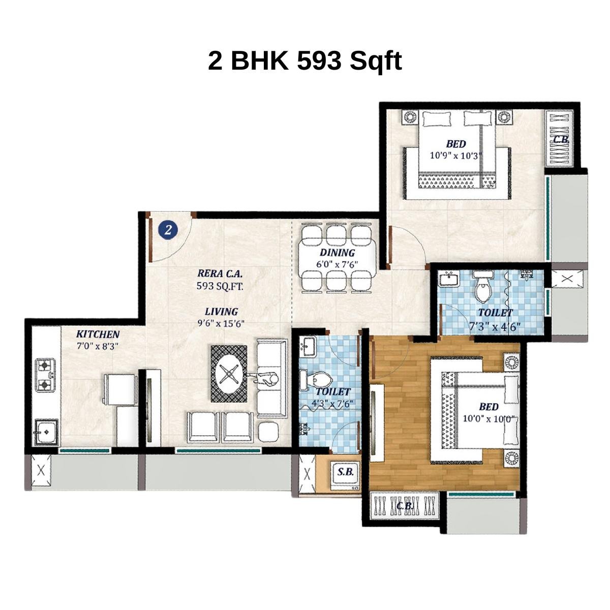 Larkins-Nest-Floor-Plan-2-BHK-593-Sqft